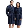 BOSKIMO Accappatoio Uomo Spugna con Cappuccio 100% Cotone 420 gr/mq OEKO-TEX - Accappatoio Donna Spugna Unisex con 2 Tasche e Cintura, Morbido e Assorbente, Taglie S-XXL