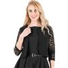 BlackButterfly Bolero Aperto Manica 3/4 in Pizzo Sera Giacca Camicetta (Nero, 3XL)