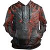 Linnyio Fantastico Drago Rosso Art Felpe con Cappuccio Sportive Felpa con Stampa 3D Hoodie Sweatshirt per Ragazza Ragazzo Uomo
