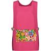 Siry Work Grembiule Donna in microfibra di poliestere, Regolabile in Vita con Due Bottoni, ampia tasca centrale per Scuola Infanzia, Cucina, Estetista, Taglia Unica, Made in Italy, Art. Mimosa (F50-FUCSIA)