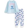 Disney Pigiama a Maniche Lunghe Blu per Bambine di Lilo & Stitch in Pile con Stampa di Stitch Comodo per la buonanotte e i Pigiama Party | Merchandising