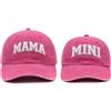Hatwell Set di mini cappelli coordinati per mamma e figlia, carino da marito, figlio o figlia, Rosso rosato, Taglia unica