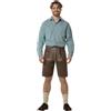 dressforfun Pantaloni in Similpelle Uomo Vegani, Lederhosen Oktoberfest, Costume Bavarese, con Bretelle Regolabili, Ricami Tradizionali, Ideali per Oktoberfest e Feste Popolari, Trachten -Marrone, 48