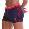 Arcweg Costume da Bagno Uomo Coulisse Pantaloncini Calzoncini da Bagno Elastico a Vita Bassa Boxershorts Slip Nuoto Spiaggia Mare Piscina Blu Marino/Rosso L(EU)