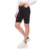 Kendindza Collection Kendindza Pantaloncini Donna Eleganti Short Chino Vita Alta Leggera Pantaloni Corti Estivi Bermuda Larghi al Ginocchio con Tasche, Nero, S