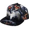 Marvel Comics - Cappello da baseball con motivo Spiderman, ricamato/stampato, Venom nera., Taglia unica