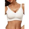 Vtelor Reggiseno senza ferretto da donna senza ferretto push up reggiseno grande seno forte tenuta morbida senza cuciture reggiseno senza cuciture scollo a V comoda maglietta per dormire reggiseno