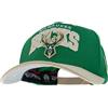 Mitchell & Ness Team Arch Cappellino da Baseball con Chiusura Classic Red Snapback - Milwaukee Bucks (Verde/Beige)