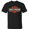Harley-Davidson Men's Elongated Orange Bar & Shield Black T-Shirt 30290285 (XL)