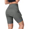 BERGRISAR Pantaloni da ciclismo da donna, imbottiti, con imbottitura 4D, traspiranti, elastici