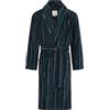 John Christian Vestaglia Uomo in Caldo Pile, Blu Navy con Righe Azzurre e Verde Oliva