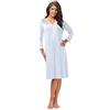 e.Femme® Camicia da Notte Donna Lena II 860 in Cotone e Lenzing® Modal, Azzurro, 48