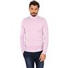 Ciabalù Dolcevita Uomo in Cashmere Maglione Collo Alto Maglia Manica Lunga Maglioncino Caldo (as6, Alpha, 3X_l, Regular, Regular, Lilla, 3XL)