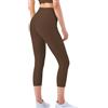 XDSP Leggins Sportivi Donna Push Up 3/4 Leggings Vita Alta Elasticizzati Anticellulite Pantaloni con Tasche per Yoga, Pilates, Running