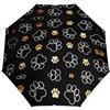 Qjjinxior Ombrello pieghevole, ombrello con impronte di zampa di cane, ombrello da viaggio con apertura e chiusura automatica, antivento, impermeabile, Stile-2, Taglia unica