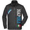 Vestin Felpa Unisex Full Zip - Napoli - Super vestibilità Top qualità (IT, Testo, M, Regular, Regular, Nero)