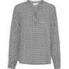 KAFFE Women's Print-Camicia Lunga A Maniche Lunghe, Scollo A V Donna