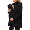 Generico Cappotto premaman da donna 3 in 1 ispessito Outwear foderato in pile cappotto invernale caldo con cappuccio