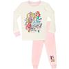 Disney Pigiama a Maniche Lunghe per Ragazze Principesse Vestibilitta Stretta Multicolore 2-3 Anni