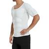 WYGWBD Uomo Fake Muscle T-Shirt Deltoid Bicipiti Tricipiti Spalline Spalline Elastico Imbottito Intimo