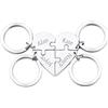 OTXIXTO Portachiavi Pezzo Puzzle a Cuore Argento/Oro/Nero Personalizzato Portachiavi Puzzle Nomi Personalizzato con Pietra di Nascita Set di Portachiavi Incisi in Acciaio Inox per Coppie Sorelle Amici