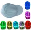 Calayu Cappello da baseball a LED per Halloween, cappello a LED che cambia colore, unisex, a LED, in fibra ottica, bianco, 55 cm to 64 cm