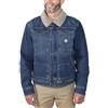 Carhartt Giacca da mezza stagione da uomo Relaxed Fit Denim Sherpa Lined, Faggio, S