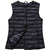 ORANDESIGNE Donna Giacca Smanicato Inverno Piumino Cappotto Ultraleggeri Trapuntato Packable Giacca Gilet Piumino Smanicato Con Collo Alto Giacca con Imbottitura in Piumino A Nero M