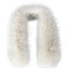 xiatty Collare in pelliccia sintetica da donna per cappuccio di ricambio per cappotto invernale parka giacche unisex come vera pelliccia morbida soffice, bianco, 25.6/65CM