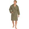 Dorian Home - Accappatoio Uomo e Donna in Microfibra Anallergico, Morbido, Leggero, Salvaspazio, Assorbente a Rapida Asciugatura con Cappuccio, Tasche, Cintura a Passanti e Gancio, Lavabile (no Stiro)