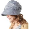 CHARM Cappello da Sole Donna Estivo, Berretto A Tesa Larga Newsboy 100% in Cotone Organico, Protezione SPF Navy