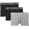 Calvin Klein Boxer da Uomo Bamboo Comfort Multipack, Alto Aumento Nero/Grigio Lupo Alto Rise/Nero Vita Alta, Medium