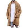 VaiKanhai Autunno e Inverno Giacche Moda Uomo Caldo con Colore Solido Long Cardigan Revers Lungo Lana Giacche L Blu