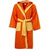 Morbidissimi Accappatoio Spugna Adulto Bicolor Con Cappuccio, Cinturino e 2 Tasche, Accappatoi Uomo Donna Morbidi 400 gr/mq Puro Cotone Y780 (Accappatoio Arancione-Giallo, XXL)