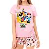 Disney Pigiama per Donna Mickey Mouse Minnie Mouse e Friends Rosa X-Large