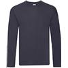 Fruit of the Loom Maglietta a maniche lunghe da uomo Deep Navy 3XL