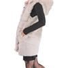 QUEEN HELENA Pellicciotto Smanicato con Pelo Morbido Caldo con Cappuccio Invernale Donna PLC-02 (IT, Testo, Taglia unica, Regular, Regular, Beige)