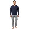 Generico Pigiama Caldo Cotone Uomo Interlock Garzato (Peso 200 gr Metro lineare) Pigiama Uomo Invernale Lungo, Pigiami 100% Made in Italy Disponibili dalla M alla 3XL (XXL, Catania Blu)