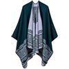Pluto & Fox Poncho Invernale Donna Scialli Di Lana Con Disegno Retrò Grande Cappotto Sciarpa Tartan Cashmere Pashmina
