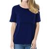 Smallshow Top per Allattamento a Maniche Corta da Donna Camicia Allattamento al Seno