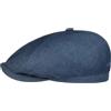 Stetson Berretto Piatto Brooklin Donna/Uomo - Made in The EU Berretti Lino Estivo Herringbone con Visiera, Fodera Primavera/Estate Estate