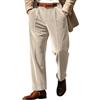 Oanviso Pantaloni da Abito Dritti da Uomo Pantaloni da Completo Tinta Unita Pantaloni in Velluto a Pieghe Gamba Dritta Pantaloni da Lavoro Casual Pantaloni Eleganti retrò Pantaloni