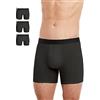 FINN Boxer Uomo Traspiranti Confezione da 3 - Mutande in Lenzing® Micromodal Grigio S