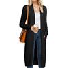 GRACE KARIN Cardigan Lungo Donna Lungo da Donna Elegante a Maniche Lunghe Maglia Senza Chiusura Primaverile Lungo 2XL