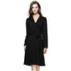 YOUCAI Donna Vestaglia e Kimono Raso Scollo a V Manica a 3/4 Camicia da Notte Corto Pigiama da Notte Nightdress in Pizzo，Nero,M