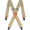 Dickies Industrial Strength Suspenders - Men's Wide Adjustable Thick Strap Clips for Work Heavy Duty Pants, Khaki, One sizee