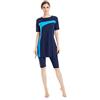 BlueSnow Rash Guard Beachwear Costumi da Bagno modesti per Le Donne Costume da Bagno a Maniche Corte Burkini Modesty Costume (XL, Y12)