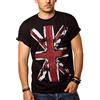 MAKAYA Maglietta Union Jack - Vintage T-Shirt Bandiera Inglese Uomo Nera XXXXL