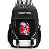 LKY STAR Anime Hazbin Hotel Sacchetto di Scuola Daypack Zaino Viaggio Backpack da Scuola Zainetti per Ragazze Donna
