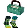 Rainbow Socks - Uomo Donna Calzini da Pesca - Regalo Divertente per un pescatore - Fishing Time Socks - 2 Paia - Taglia EU 36-40